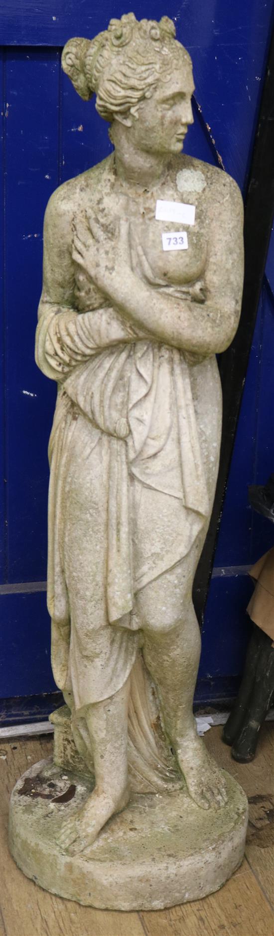 A garden statue of Pandora W.35cm